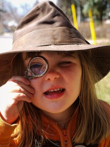 child magnifying glass clover_1 on Flickr