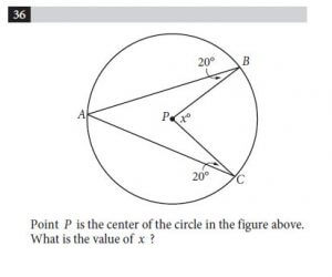 sat math problem from test 5, section 4, question 36