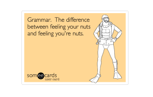 The importance of grammar