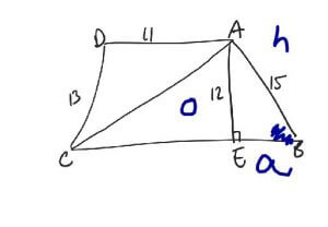 mark up the angle and legs on the triangle